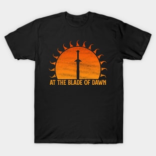 At the Blade of Dawn (Sunflame): Fantasy Design T-Shirt